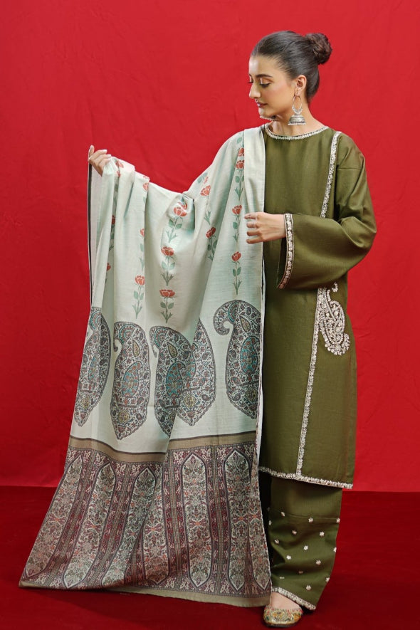 LIMELIGHT LAWN - 3PC EMBROIDERED SUIT ALMS-B79