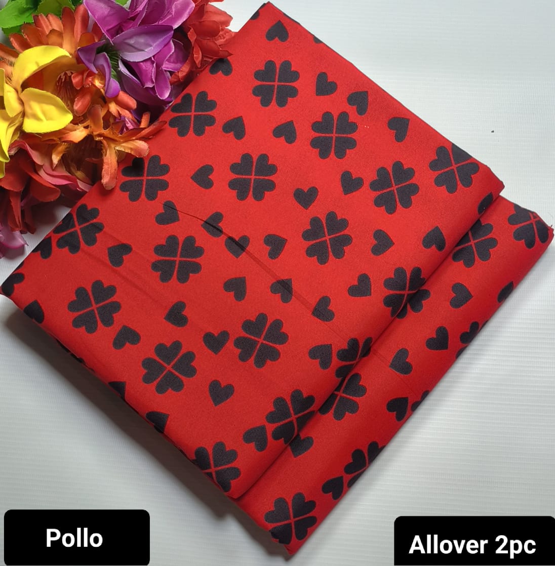 2-Piece Printed Polo Cotton Suit KDPL-1