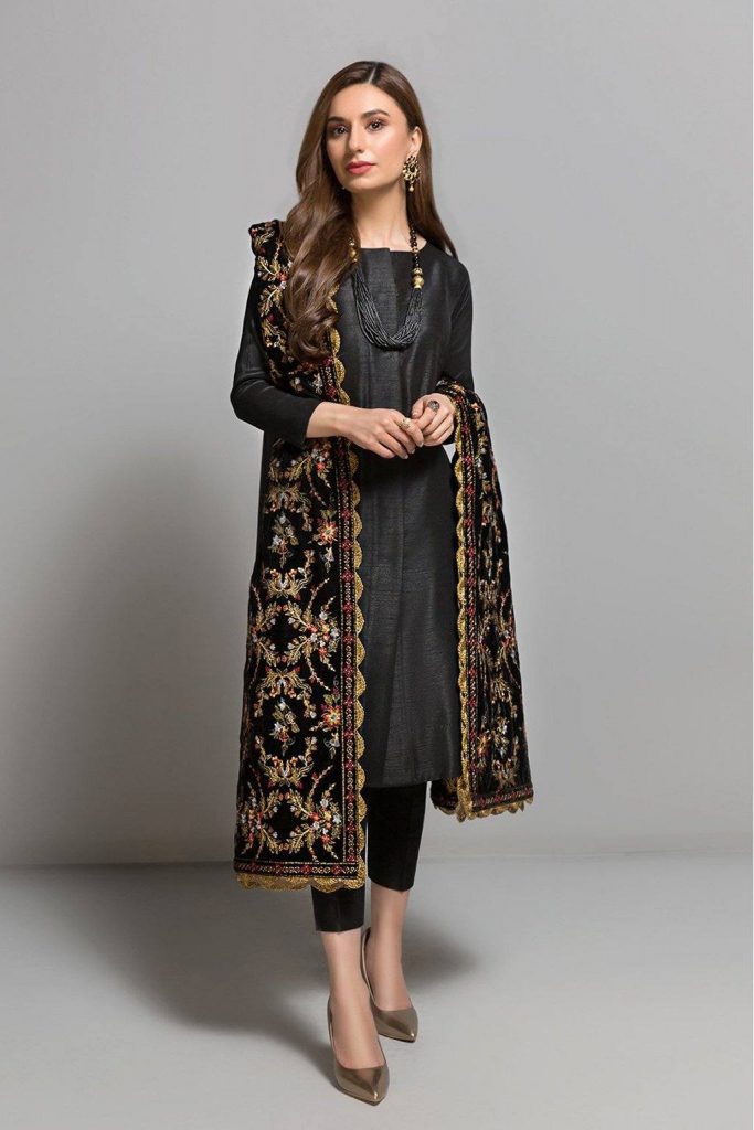 Heavy Embroidered Karandi shawl Formal Wear | HEL-11