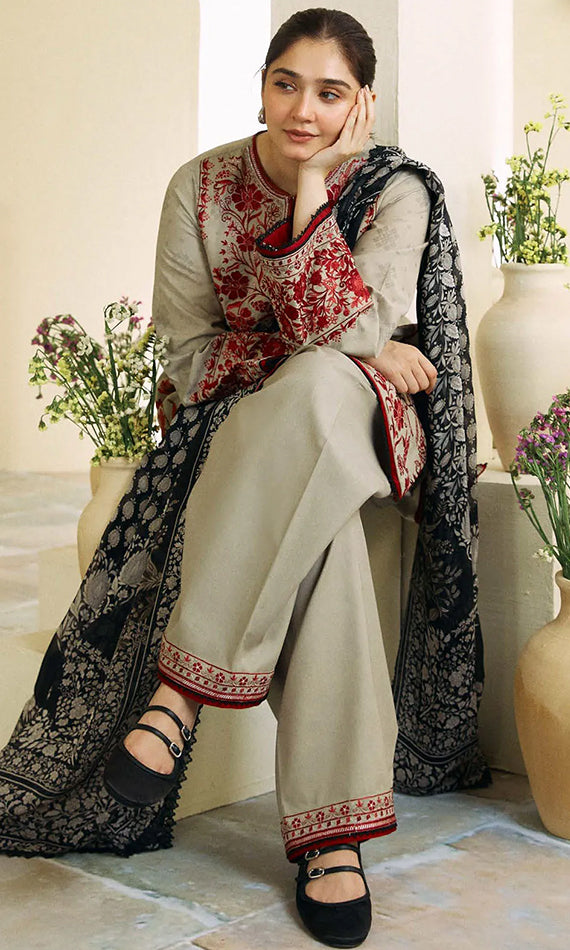 3 Piece Embroidered Lawn Suit RLWN..096