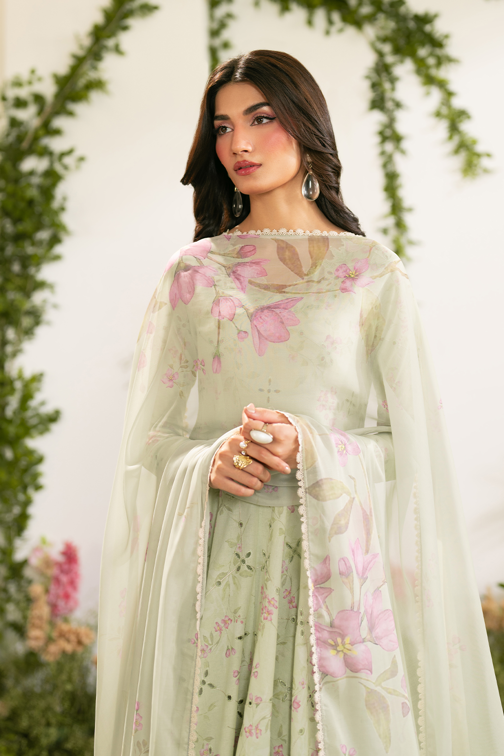 3 Piece Embroidered Lawn Shirt and Trouser with Printed Dupatta ZS 289