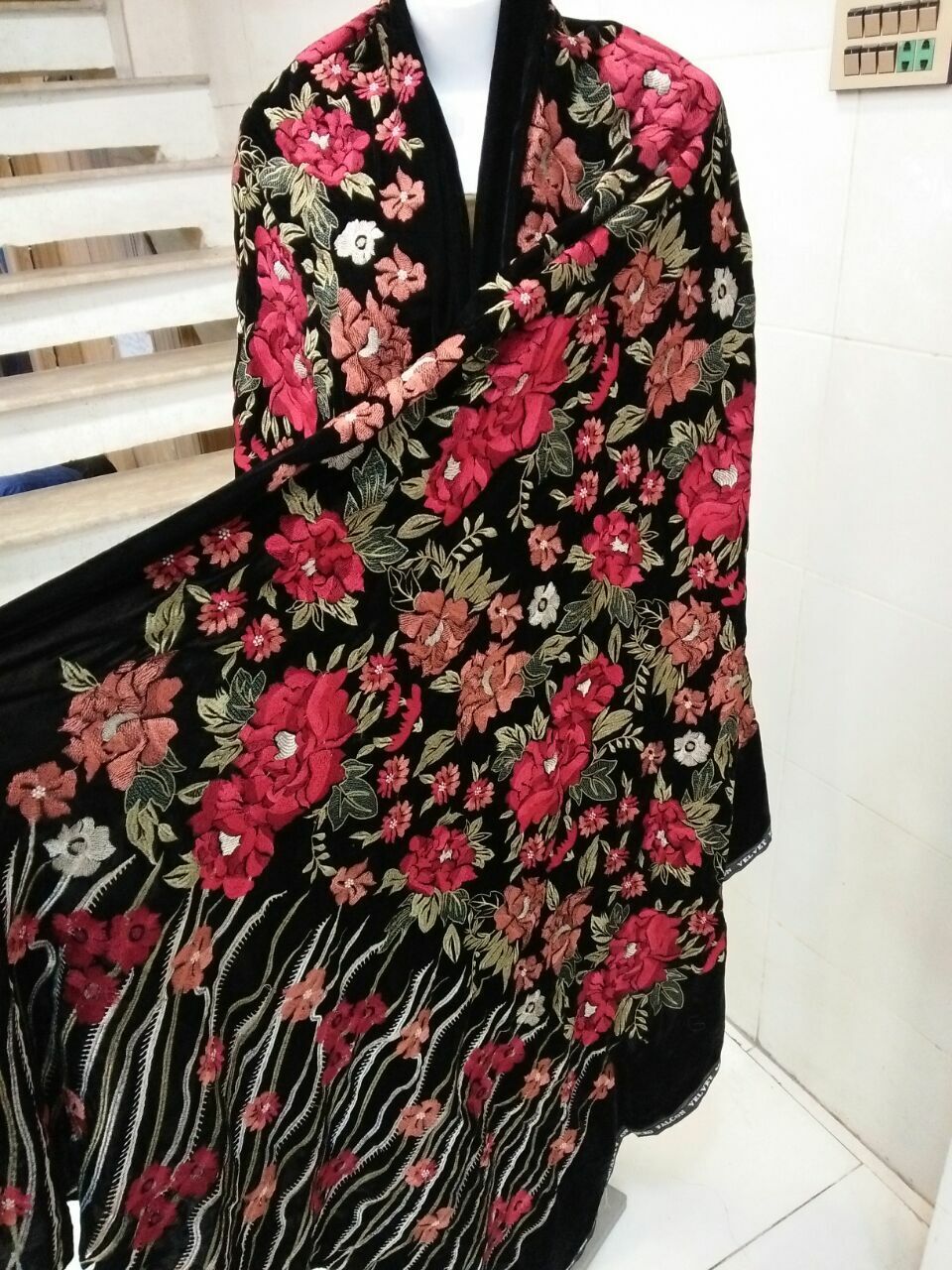 Luxury Karandi Shawl with Heavy Embroidery | HEL-13