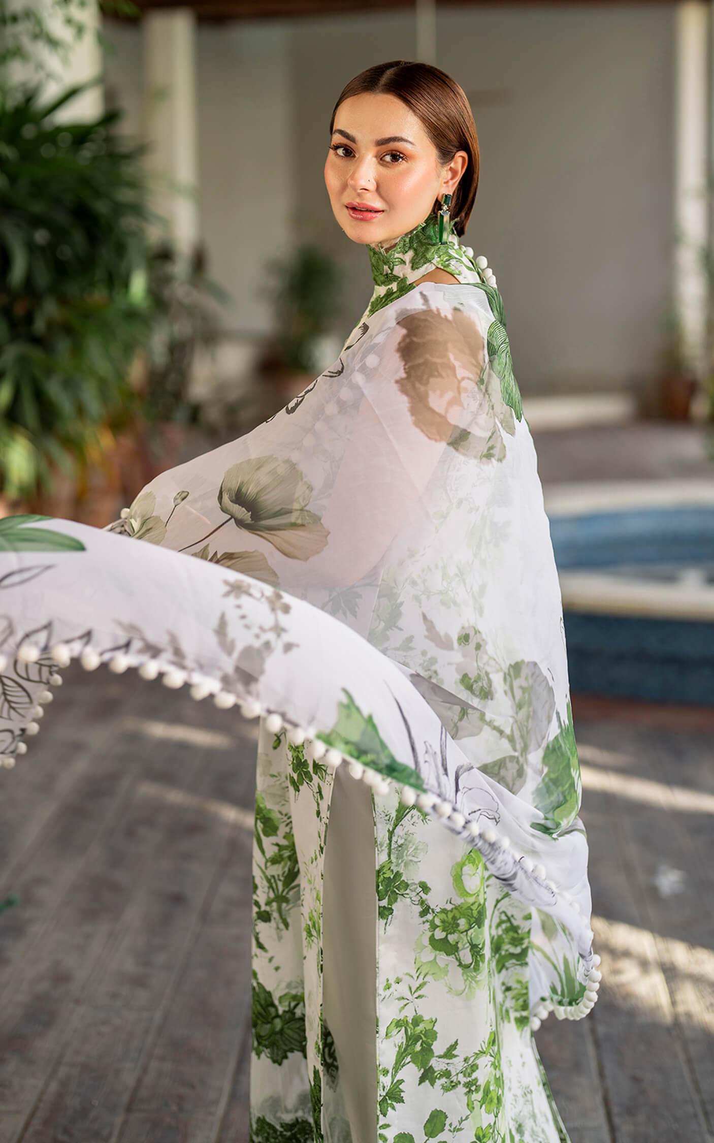 Meraki by Asifa & Nabeel Embroidered Lawn Unstitched 3Pc Suit .