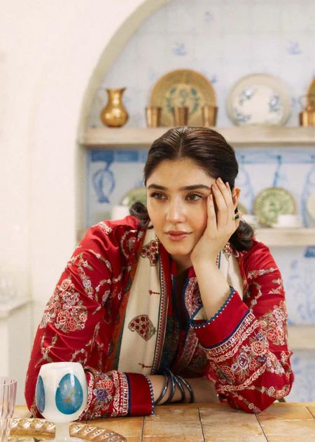 3 Piece Embroidered Dhanak Suit Unstitched | HEW-60