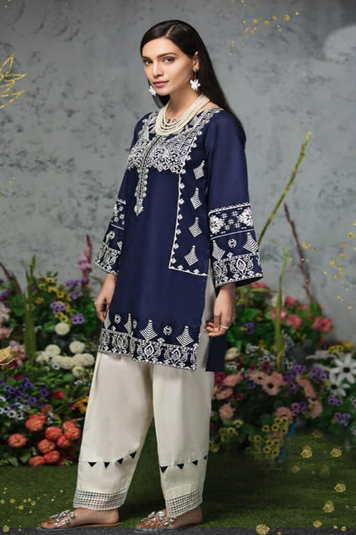 2 Piece Embroidered Dhanak Suit Unstitched | HEW-38