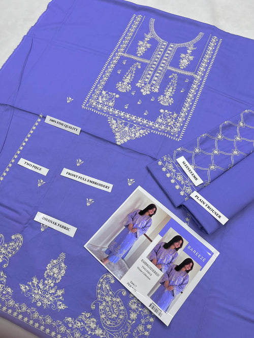 2 Piece Embroidered Dhanak Suit Unstitched | HEW-36