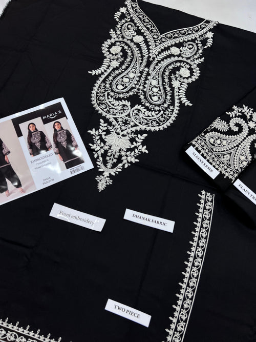 2 Piece Embroidered Dhanak Suit Unstitched | HEW-39