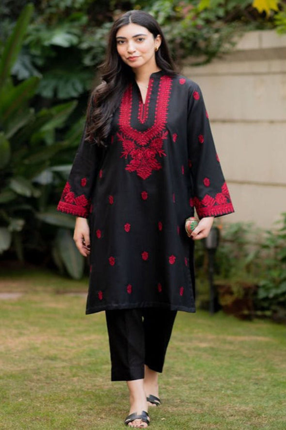 2 Piece Embroidered Dhanak Suit Unstitched | HEW-42