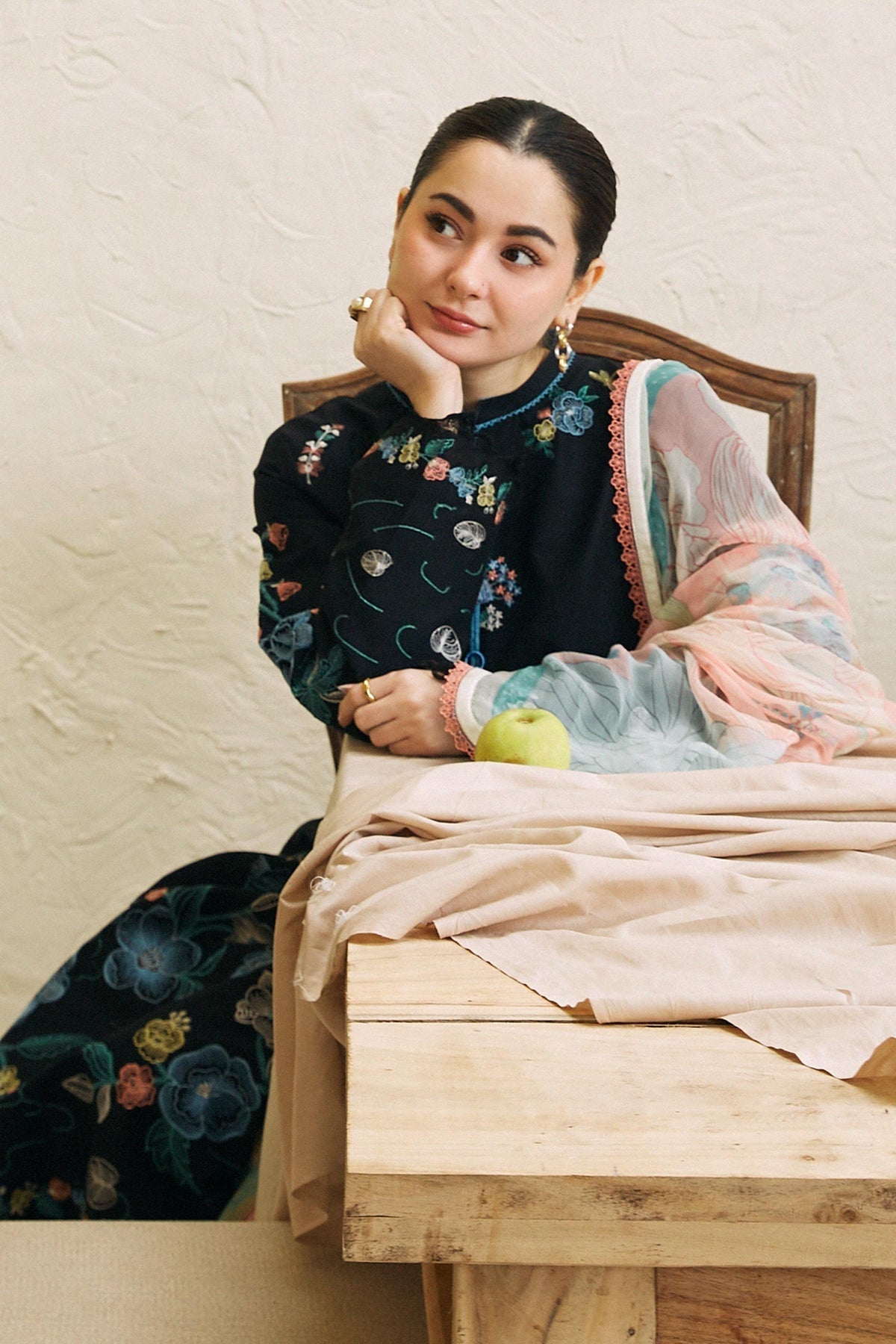 3 Piece Embroidered Dhanak Suit Unstitched | HEW-28