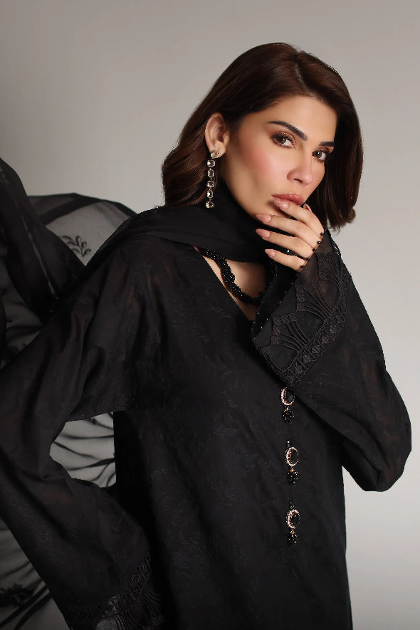 3 Piece Unstitched Printed Cambric Suit | MPT-3O903-B