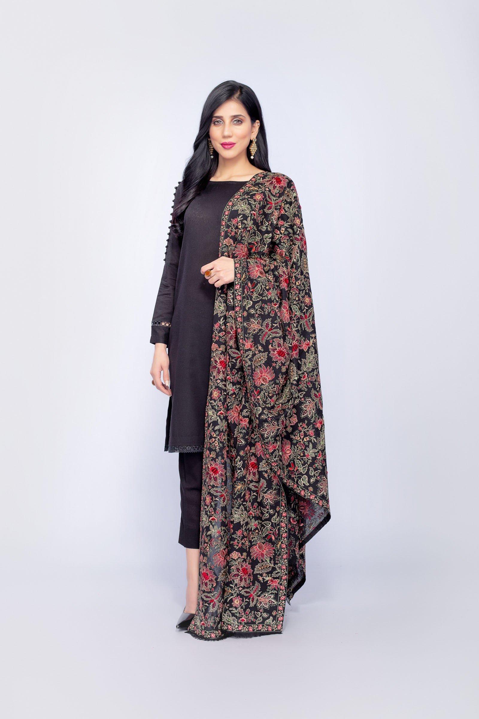 Luxury Wear Heavy Embroidered Karandi Shawl | HEL-10