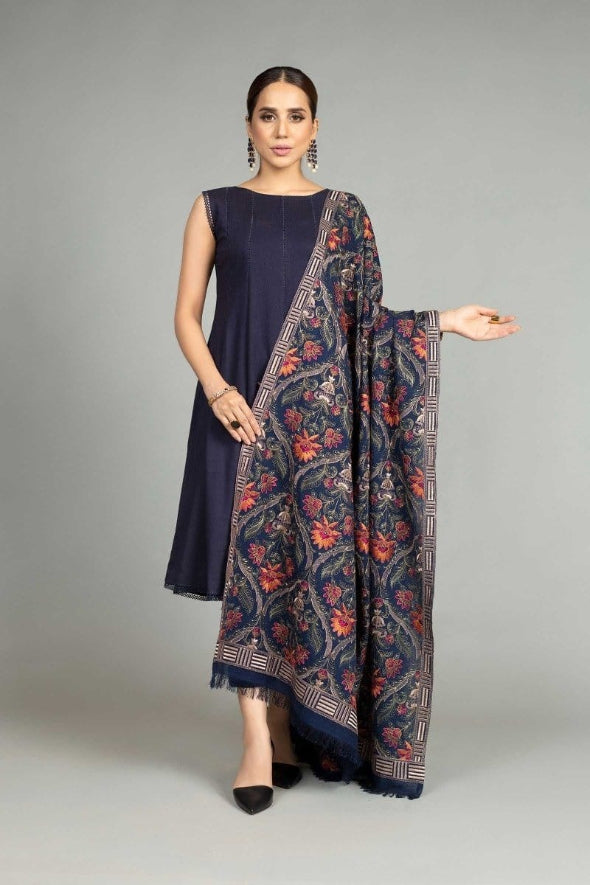 3 Piece Embroidered Karandi Suit Unstitched | HEW-31