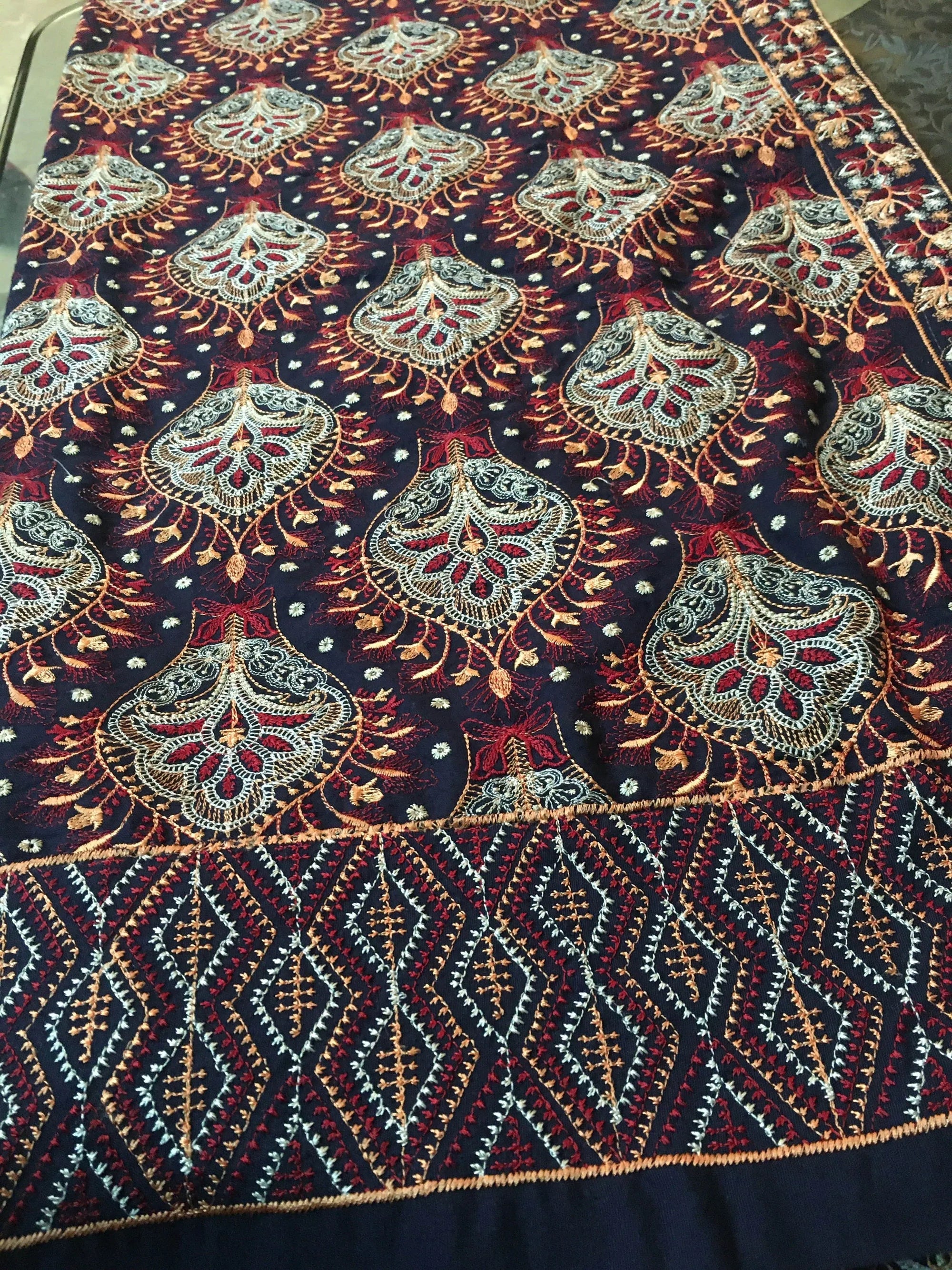 Formal Heavy Embroidered Karandi Shawl | HEL-04