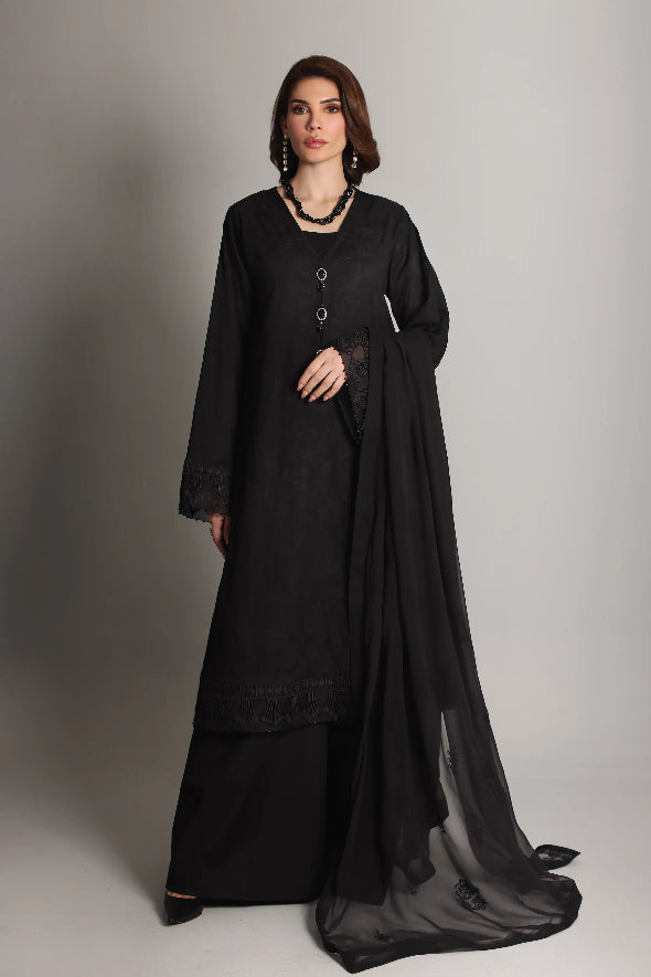 3 Piece Unstitched Printed Cambric Suit | MPT-3O903-B