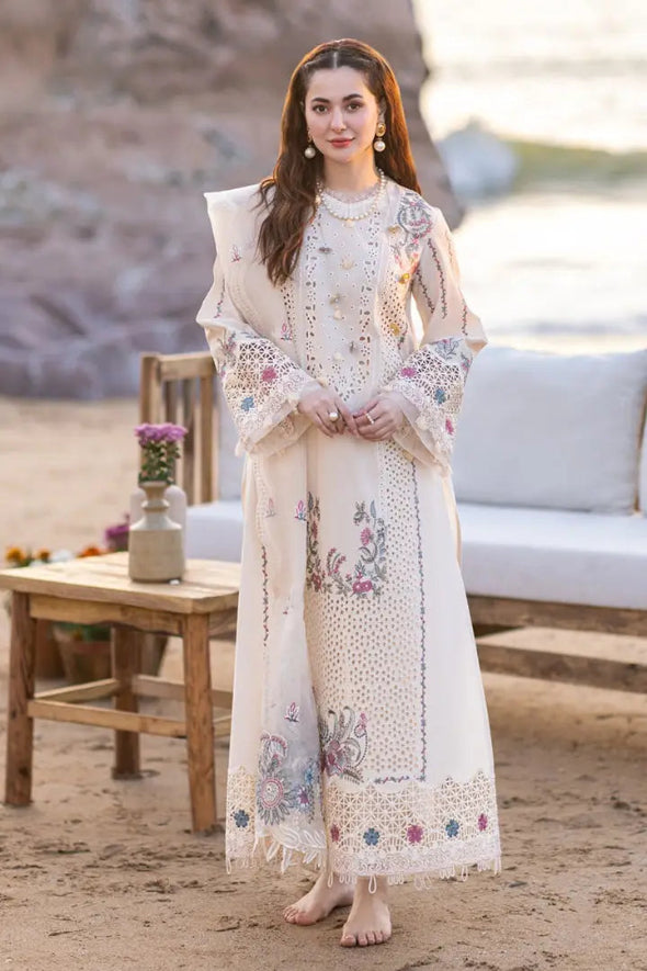 3 Piece Embroidered Dhanak Suit Unstitched | HEW-47