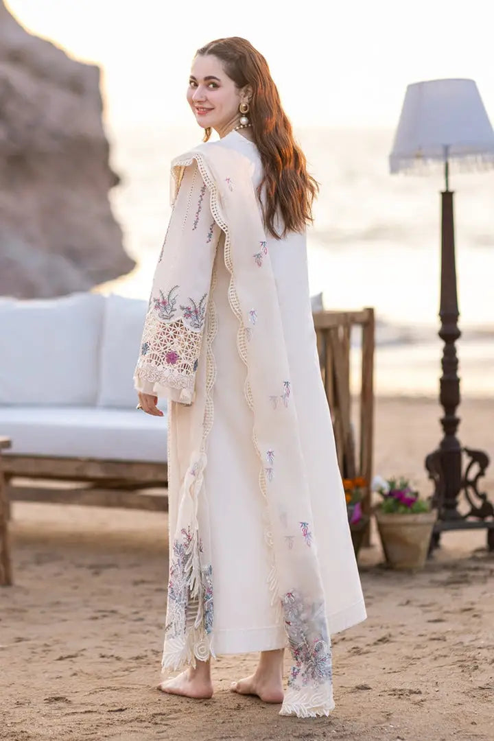 3 Piece Embroidered Dhanak Suit Unstitched | HEW-47